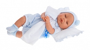 Кукла Габи в голубом, с открывающимися глазами, плачет, 37 см (Antonio Juans Munecas, 1444B)